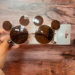 2025 DISNEY PARKS Mickey Mouse Ear Brown Tinted Sunglasses 100% UVA Protection